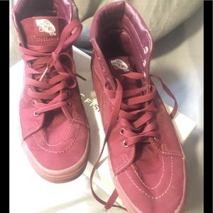 Barely worn cranberry rare High-Top Vans